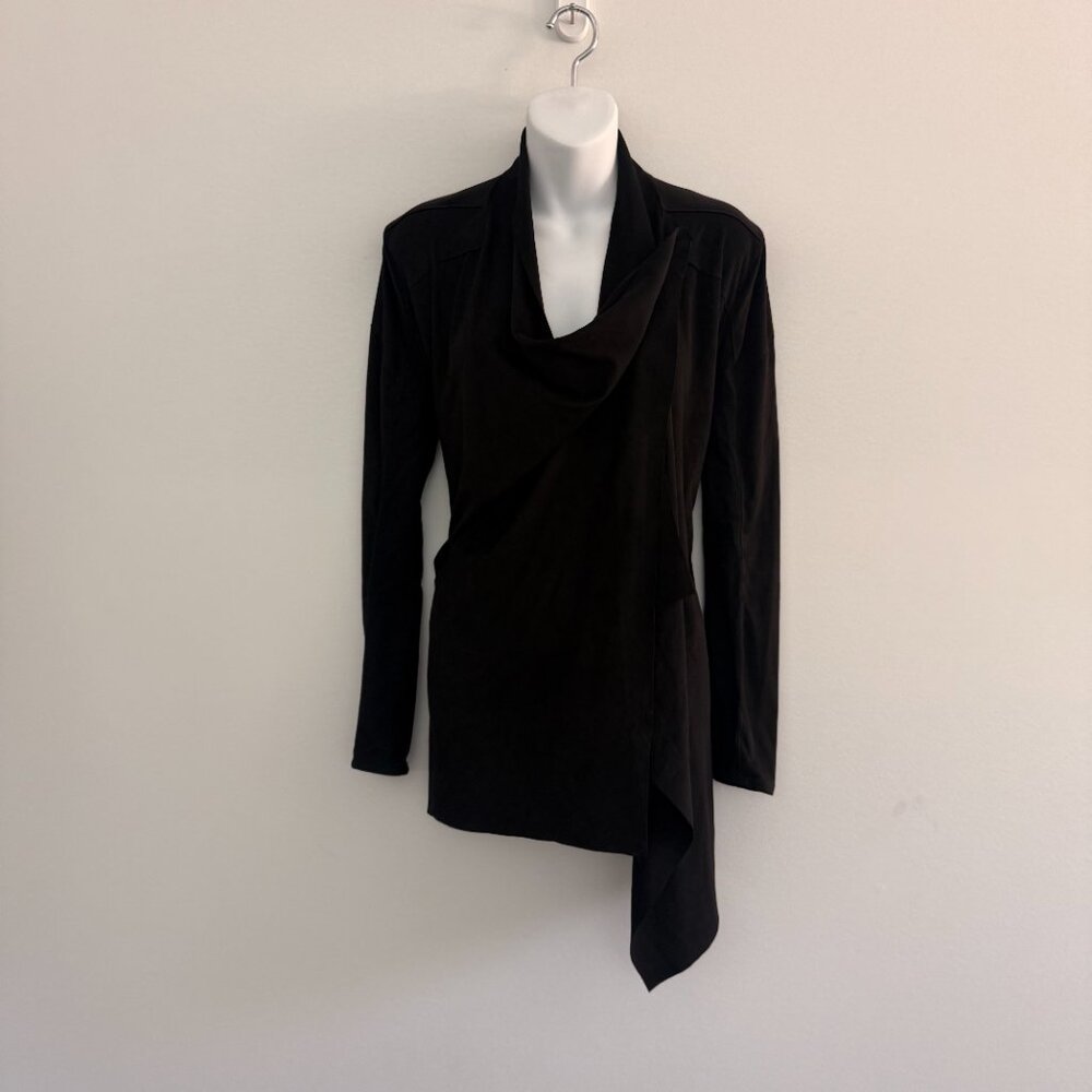 BLANKNYC Black Convertible Drape Jacket | Magnetic Cowl Neck Size M - Picture 6 of 14